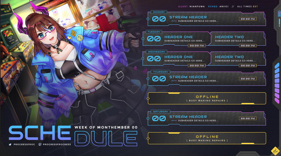 Schedule Template by: aniici